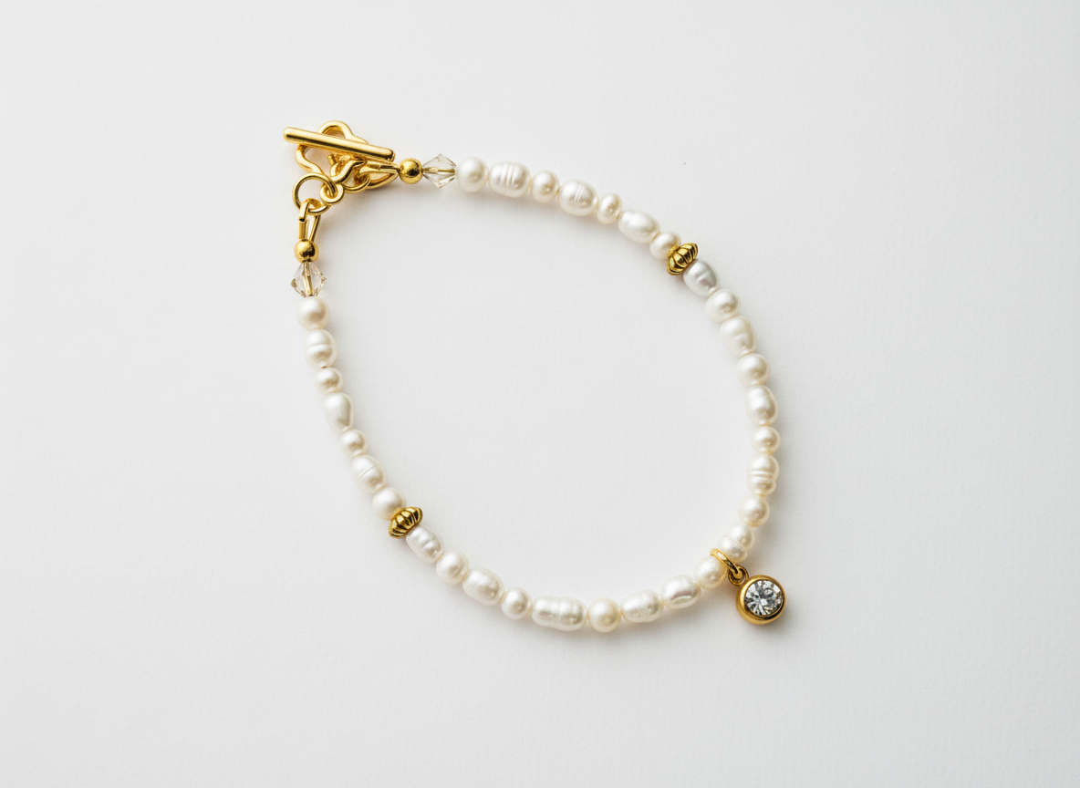 Crystal Pearl Bracelet