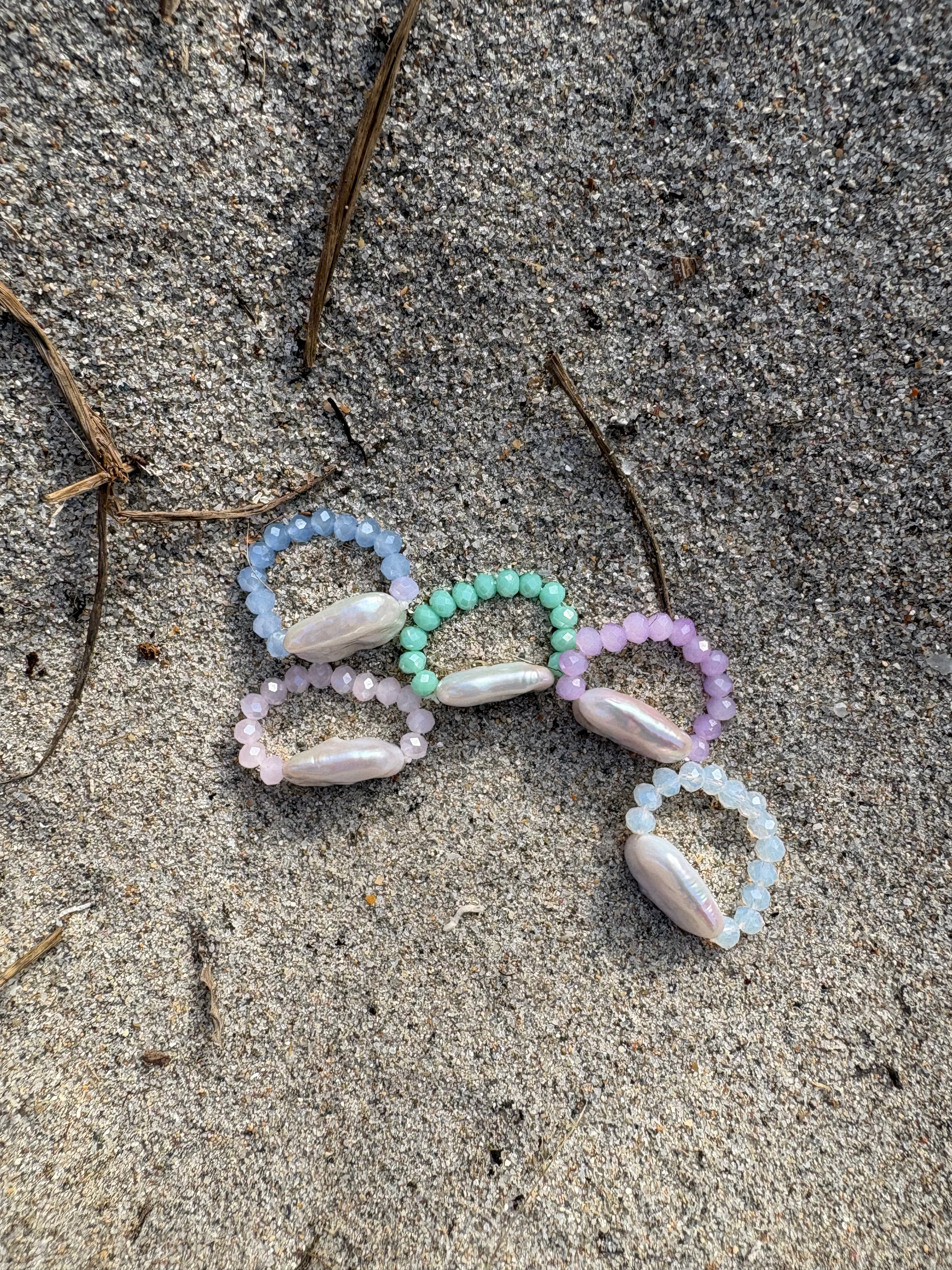 Rectangular Freshwater Pearl Ring